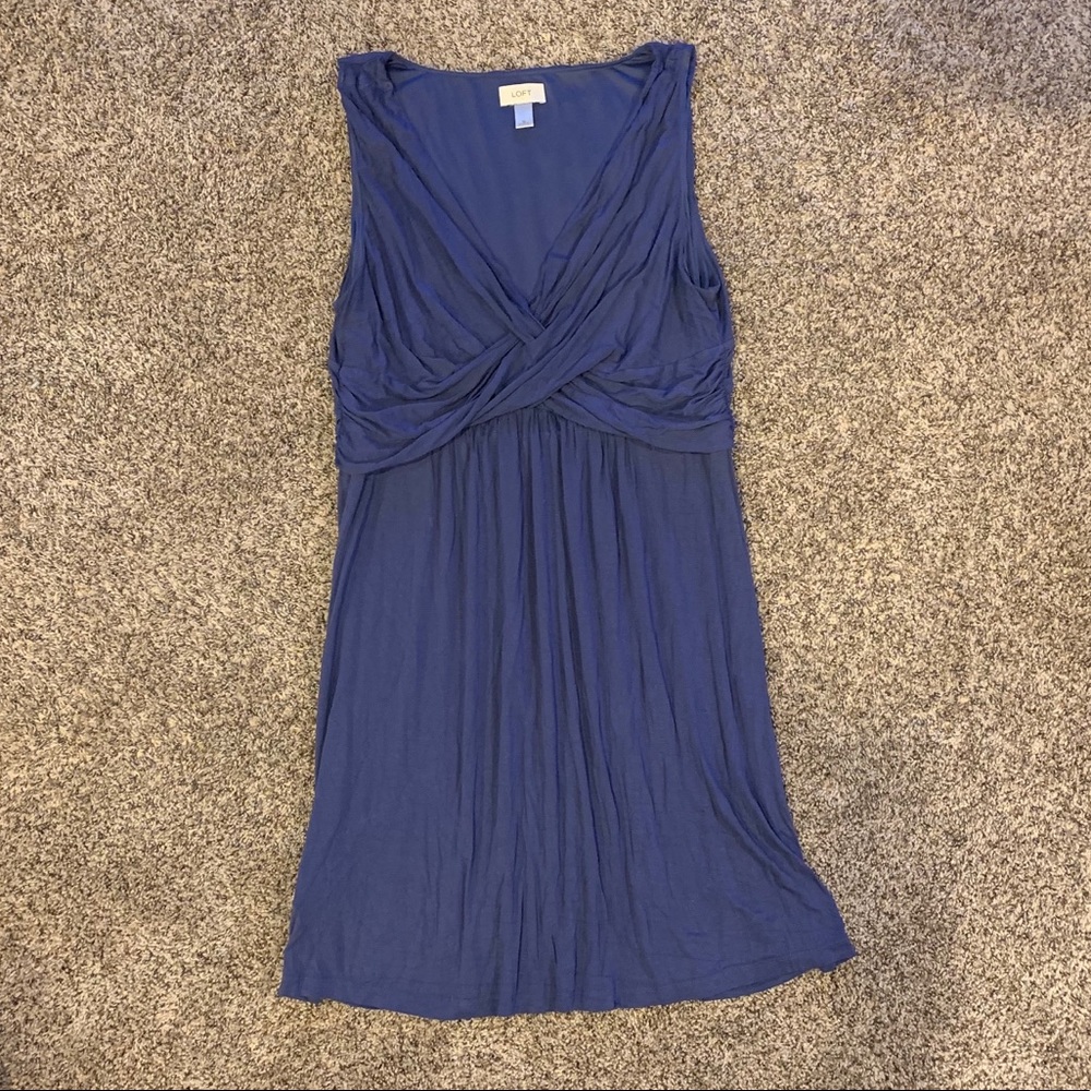 Vneck light weight purple dress The Loft
